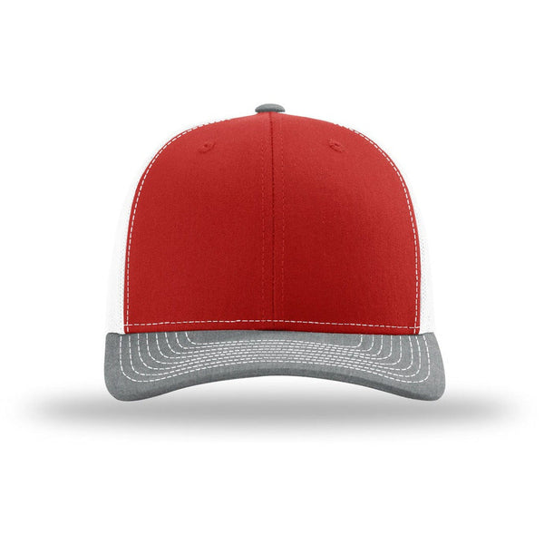 Red/ White/ Heather Grey