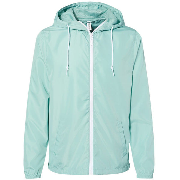 Aqua/ White Zipper