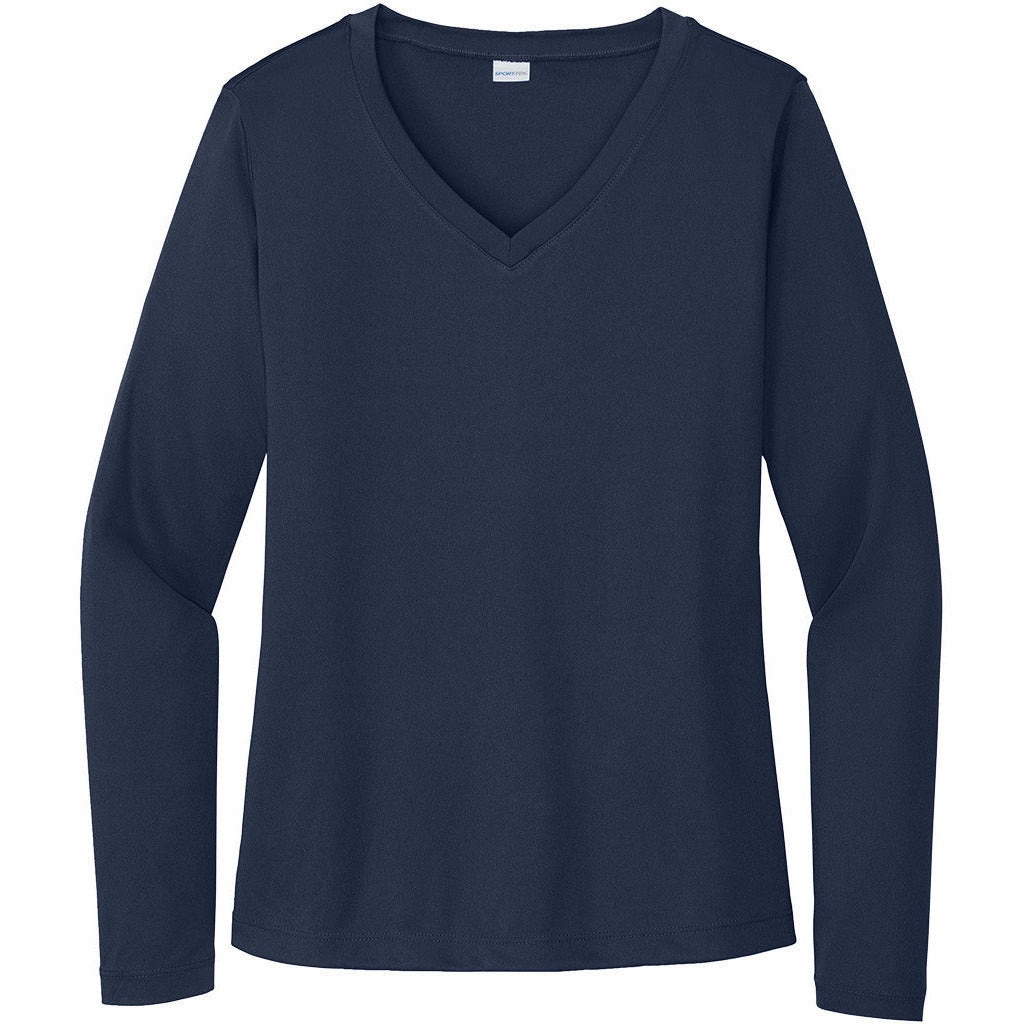 Sport-Tek® Ladies Long Sleeve PosiCharge® Competitor V-Neck Tee