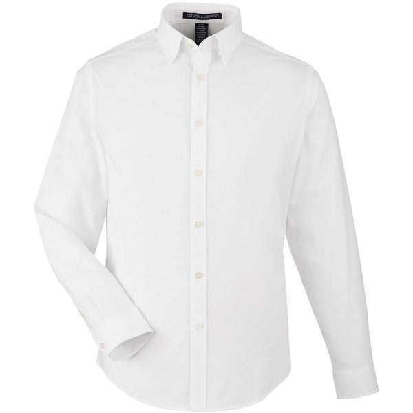 Devon & Jones Men's CrownLux Performance® Spencer Poplin Dress Shirt